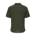 ONLY & SONS Caiden S/S Hør Skjorte - Kambaba