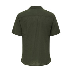 ONLY & SONS Caiden S/S Hør Skjorte - Kambaba