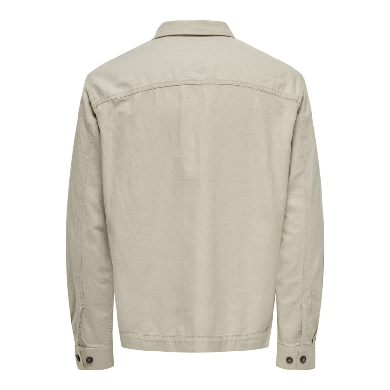 ONLY & SONS Kenneth Hør Overshirt - Silver Lining
