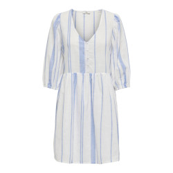 JDY Dorthea Kjole - Cloud Dancer / Della Rubbia Blue