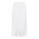 ONLY Lou Life Lang Broderet Nederdel - Bright White