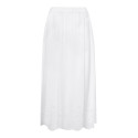 ONLY Lou Life Lang Broderet Nederdel - Bright White