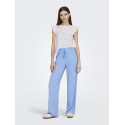 ONLY Lou Life S/S Broderet Top Med Åben Ryg - Bright White