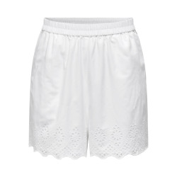 ONLY Lou Life Broderede Shorts - Bright White