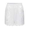 ONLY Lou Life Broderede Shorts - Bright White