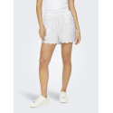 ONLY Lou Life Broderede Shorts - Bright White