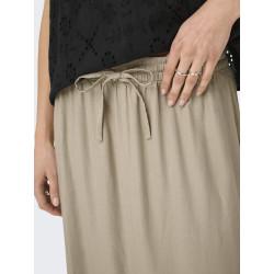 ONLY Caro Hør Maxi Nederdel - Oxford Tan