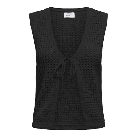 ONLY Annasofia Life Strikket Vest - Sort
