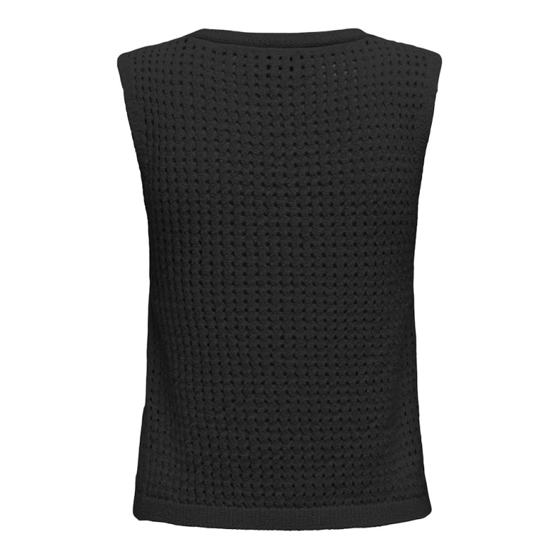ONLY Annasofia Life Strikket Vest - Sort