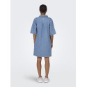 ONLY Gry S/S Denim Kjole - Light Blue Denim