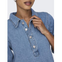 ONLY Gry S/S Denim Kjole - Light Blue Denim