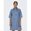 ONLY Gry S/S Denim Kjole - Light Blue Denim