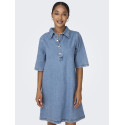 ONLY Gry S/S Denim Kjole - Light Blue Denim