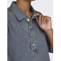 ONLY Gry S/S Denim Kjole - Grey Denim