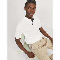 JACK & JONES PREMIUM Crodney S/S Polo - Cloud Dancer