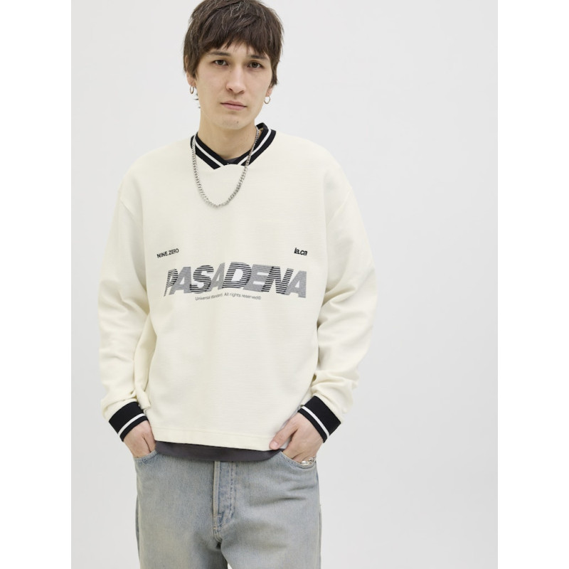 JACK & JONES CORE Horizon Sports Sweatshirt - Cloud Dancer