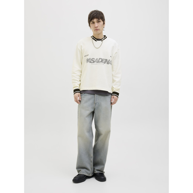 JACK & JONES CORE Horizon Sports Sweatshirt - Cloud Dancer