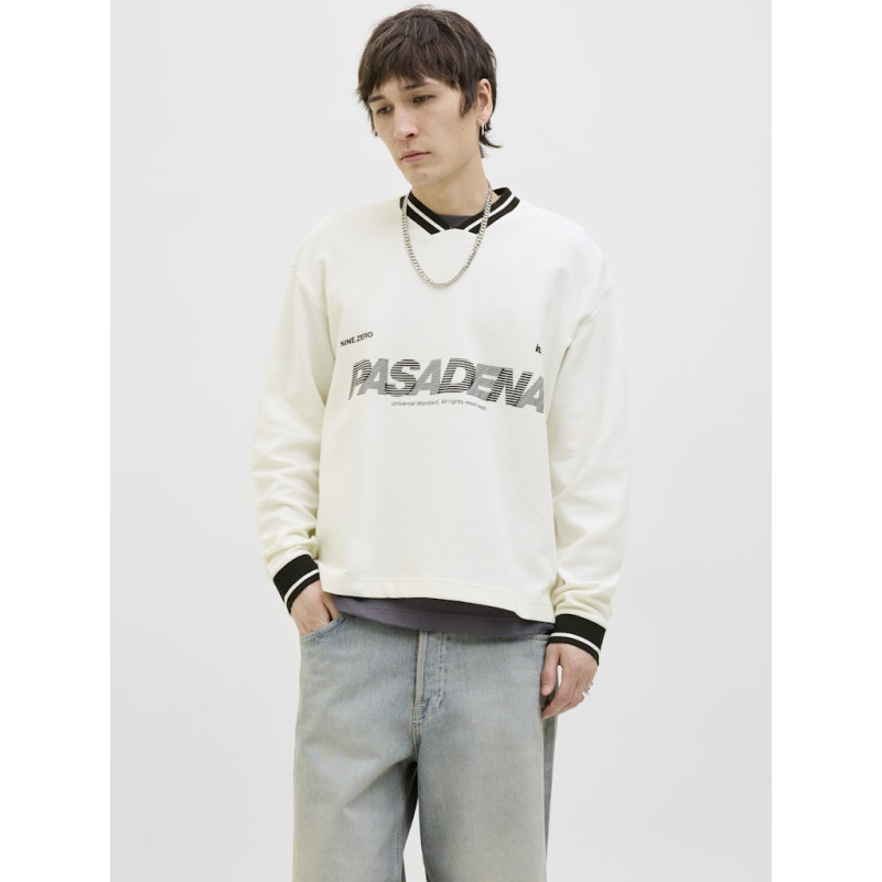 JACK & JONES CORE Horizon Sports Sweatshirt - Cloud Dancer