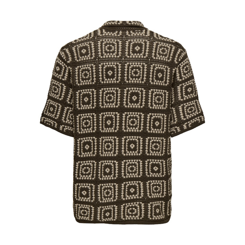 ONLY & SONS Bart Rlx 5 Strik Skjorte - Demitasse