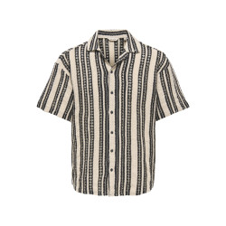 ONLY & SONS Dani Hæklet Skjorte - Cloud Dancer / Sort