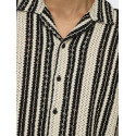 ONLY & SONS Dani Hæklet Skjorte - Cloud Dancer / Sort
