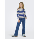 KIDS ONLY Karol L/S Strik Bluse - Birch / Mazarine Blue
