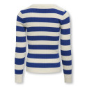 KIDS ONLY Karol L/S Strik Bluse - Birch / Mazarine Blue