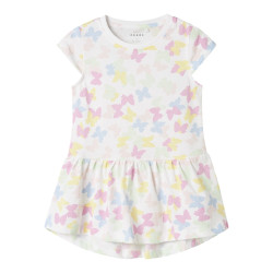 NAME IT MINI Vigga Capsl Kjole - Bright White / Butterfly