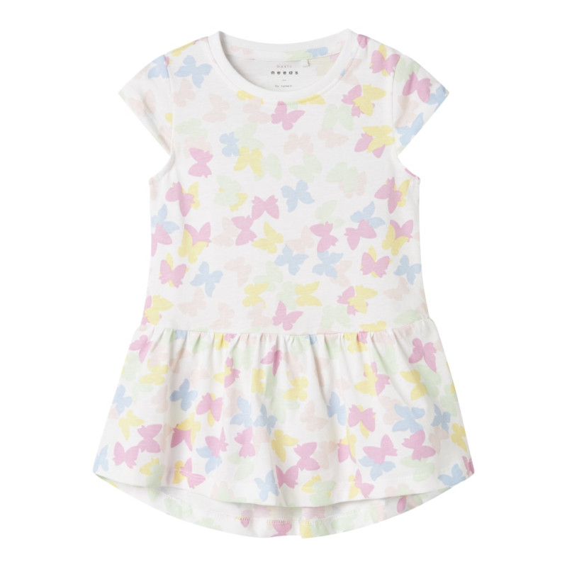 NAME IT MINI Vigga Capsl Kjole - Bright White / Butterfly