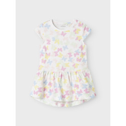 NAME IT MINI Vigga Capsl Kjole - Bright White / Butterfly