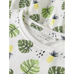 NAME IT KIDS Vigga Capsl Kjole - Bright White / Tropical