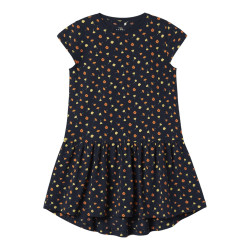 NAME IT KIDS Vigga Capsl Kjole - Dark Sapphire / Flowers
