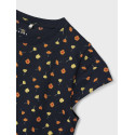 NAME IT KIDS Vigga Capsl Kjole - Dark Sapphire / Flowers