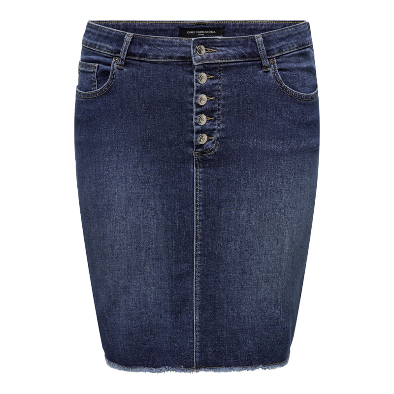 ONLY CARMAKOMA Willy Denim Nederdel - Dark Blue Denim