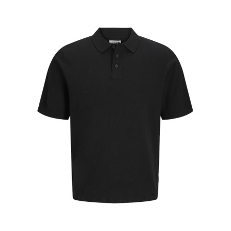 JJ REBEL Callum Strik Polo S/S - Sort
