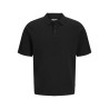 JJ REBEL Callum Strik Polo S/S - Sort