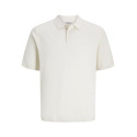 JJ REBEL Callum Strik Polo S/S - Cloud Dancer