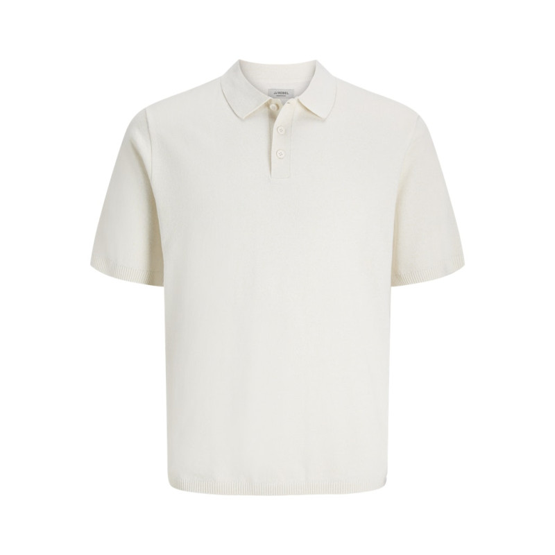 JJ REBEL Callum Strik Polo S/S - Cloud Dancer