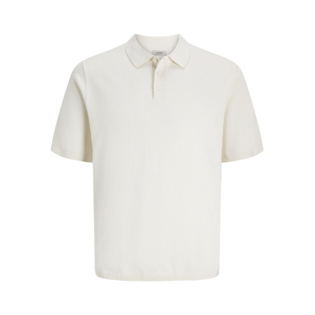 JJ REBEL Callum Strik Polo S/S - Cloud Dancer
