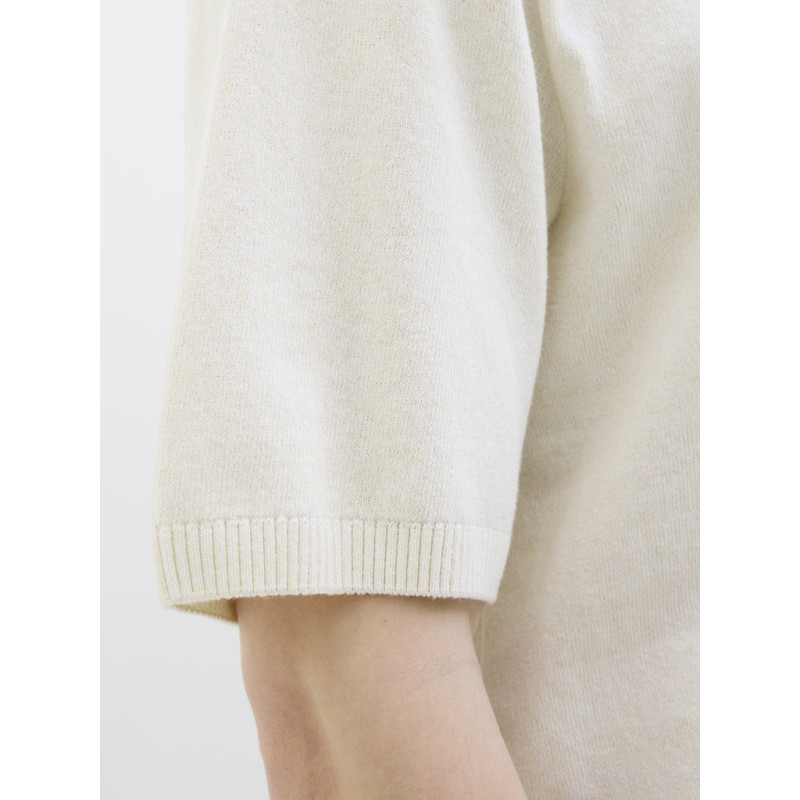 JJ REBEL Callum Strik Polo S/S - Cloud Dancer
