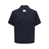 ONLY & SONS Kari Resort S/S Hør Skjorte 0075 - Dark Navy