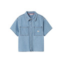 NAME IT KIDS Felix S/S Denim Skjorte 3950 - Light Blue Denim