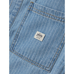 NAME IT KIDS Felix S/S Denim Skjorte 3950 - Light Blue Denim