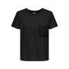 JDY Selma S/S T-shirt Med Hæklet Lomme - Sort