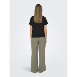 JDY Selma S/S T-shirt Med Hæklet Lomme - Sort