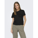 JDY Selma S/S T-shirt Med Hæklet Lomme - Sort