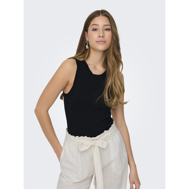 JDY Aya Strikket Tank Top - Sort