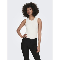 JDY Aya Strikket Tank Top - Cloud Dancer