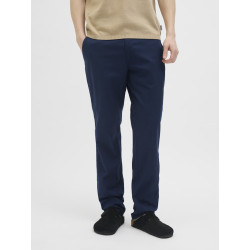 JJ REBEL Boliver Sunny Chino Hør Bukser - Navy Blazer