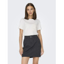 JDY Selma S/S T-shirt Med Hæklet Lomme - Cloud Dancer